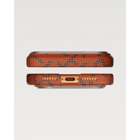 Чохол Pitaka Edge Ultra-Slim для iPhone 17 Pro Max Monogram Blue/Orange (KI1703PTKP)