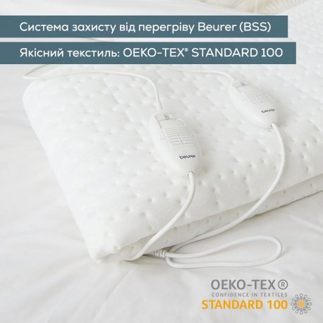 Электропростынь Beurer (150х140см) 2х60Вт флис White (TS_26)