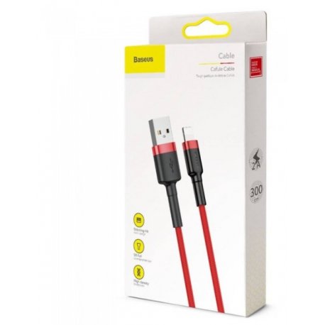 Кабель Baseus Cafule Lightning Cable 2A 3m Red (CALKLF-R09)