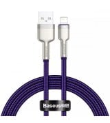 Кабель Baseus Cafule Metal Lightning 2.4A 2m Purple (CALJK-B05)