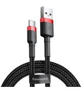 Кабель Baseus Cafule Type-C Cable 2A 3m Red/Black (CATKLF-U91)