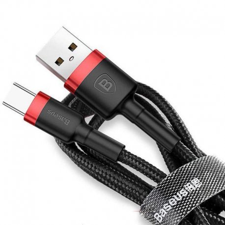 Кабель Baseus Cafule Type-C Cable 2A 3m Red/Black (CATKLF-U91)