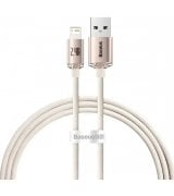 Кабель Baseus Crystal Shine Series Fast Charging Lightning 2.4A 2m Pink (CAJY001204)