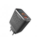 Сетевое зарядное устройство YOKI Led Series YK-33PD+QC 33W Black