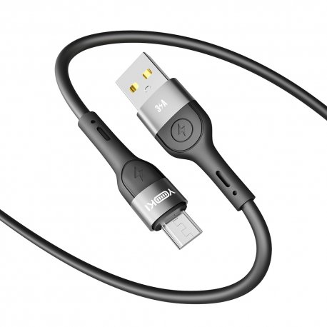 Кабель YOKI EXTRA YK-EX11 USB to Micro-USB 3A (1.2m) Black