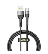 Кабель YOKI EXTRA YK-EX11 USB to Type-C 3A (1.2m) Black