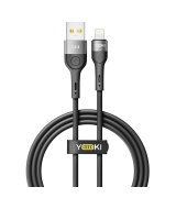 Кабель YOKI EXTRA YK-EX11 USB to Lightning 2.4A (1.2m) Black