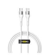 Кабель YOKI EXTRA YK-EX11 Type-C to Type-C 60W (1.2m) White