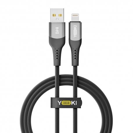Кабель YOKI SOLID YK-SO15 USB to Lightning 2.4A (1.2m) Black