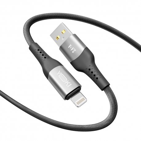 Кабель YOKI SOLID YK-SO15 USB to Lightning 2.4A (1.2m) Black