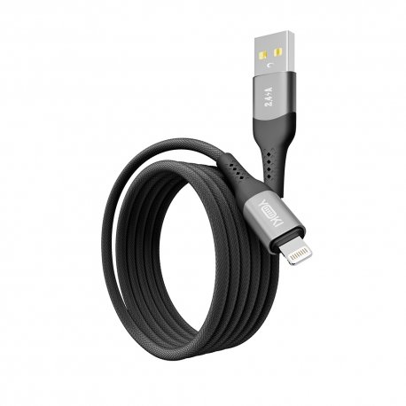 Кабель YOKI SOLID YK-SO15 USB to Lightning 2.4A (1.2m) Black