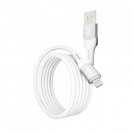 Кабель YOKI SOLID YK-SO15 USB to Lightning 2.4A (1.2m) White