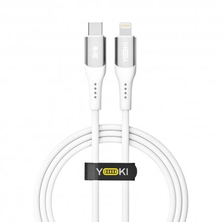 Кабель YOKI SOLID YK-SO15 Type-C to Lightning 30W (1.2m) White