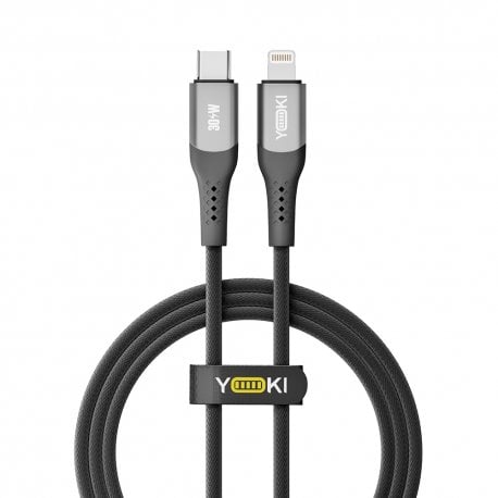 Кабель YOKI SOLID YK-SO15 Type-C to Lightning 30W (1.2m) Black