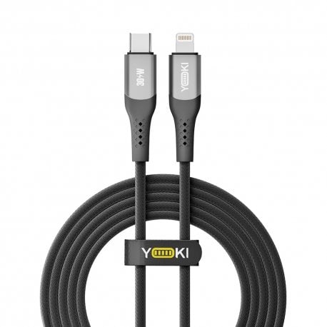 Кабель YOKI SOLID YK-SO15 Type-C to Lightning 30W (2m) Black