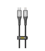 Кабель YOKI SOLID YK-SO15 Type-C to Lightning 30W (0.25m) Black