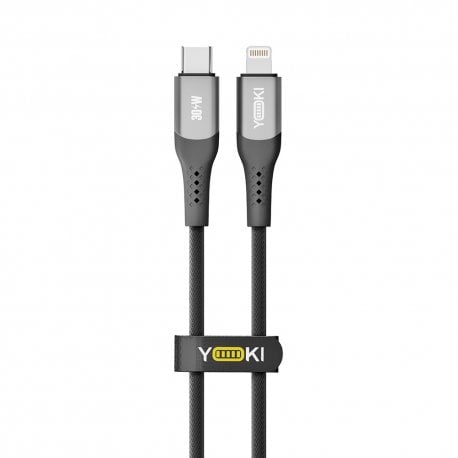 Кабель YOKI SOLID YK-SO15 Type-C to Lightning 30W (0.25m) Black