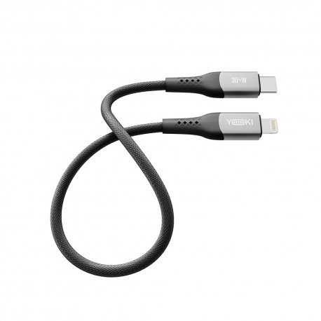 Кабель YOKI SOLID YK-SO15 Type-C to Lightning 30W (0.25m) Black