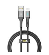 Кабель YOKI LED YK-LE17 USB to Type-C 3A (1.2m) Black