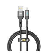 Кабель YOKI YK-LE17 USB to Lightning 2.4A (1.2m) Black