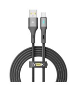 Кабель YOKI LED YK-LE17 USB to Type-C 3A (2m) Black