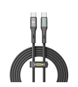 Кабель YOKI LED YK-LE17 Type-C to Type-C 60W (2m) Black