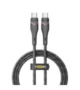 Кабель YOKI RGB YK-RG24 Type-C to Type-C 60W (1.2m) Black