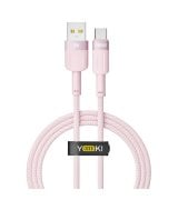 Кабель YOKI STYLE YK-ST41 USB to Type-C 3A (1.2m) Pink