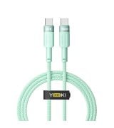 Кабель YOKI STYLE YK-ST41 Type-C to Type-C 60W (1.2m) Green