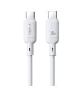 Кабель Baseus Silky Series Fast Charging Type-C to Type-C 100W 1m White (P10377704213-00)