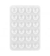 Тримач-присоска двостороння для телефону Double Side Silicone 80*55 мм White