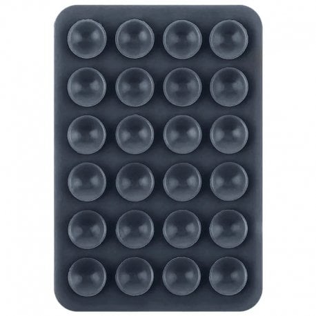 Тримач-присоска двостороння для телефону Double Side Silicone 80*55 мм Dark Gray