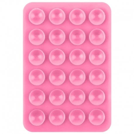 Тримач-присоска двостороння для телефону Double Side Silicone 80*55 мм Pink