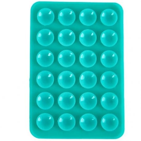 Тримач-присоска двостороння для телефону Double Side Silicone 80*55 мм Turquoise