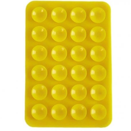 Тримач-присоска двостороння для телефону Double Side Silicone 80*55 мм Yellow