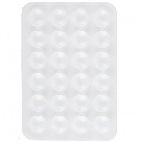Тримач-присоска двостороння для телефону Double Side Silicone 80*55 мм Clear