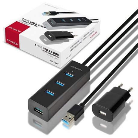 USB-хаб Axagon HUE-S2BP Black