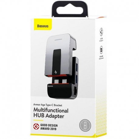USB-Хаб Baseus Multifunctional Armor Age Type-C Bracket Gray (CAHUB-AJ0G)