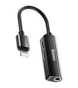 Перехідник AUX Baseus L52 Lightning to 2xLightning + 3.5mm Black (CALL52-01)