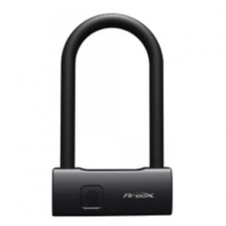 Велосамок Areox intelligent fingerprint U-lock short Black