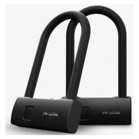 Велосамок Areox intelligent fingerprint U-lock short Black