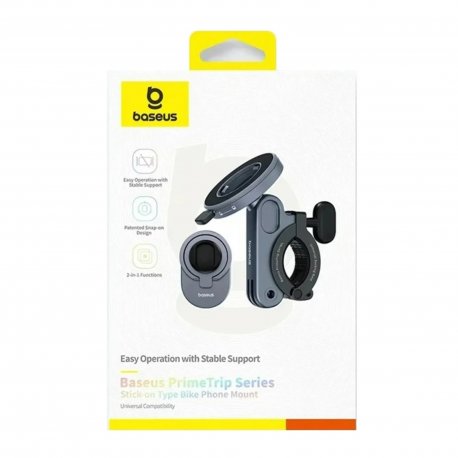 Держатель для велосипеда Baseus PrimeTrip Series Stick-on Type Black (C40569001121-00)