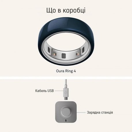 Розумне кільце Oura Ring 4 Ceramic Midnight (Size 8)