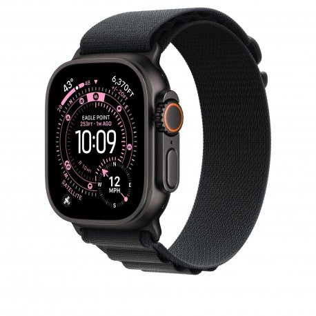 Ремешок Apple для Apple Watch 49mm Alpine Loop Black Natural Titanium Finish (MFTF4)