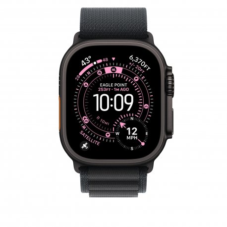 Ремешок Apple для Apple Watch 49mm Alpine Loop Black Natural Titanium Finish (MFTF4)