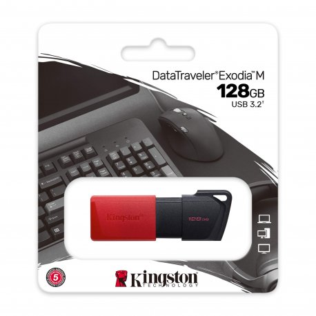 Флеш накопитель Kingston DT Exodia M 128GB USB3.2 Black/Red (DTXM/128GB)