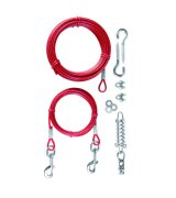 Трос прив'язувальний для собак Trixie 15 м Red (2293)