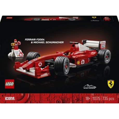 Конструктор LEGO Icons Ferrari F2004 и Michael Schumacher (11375)