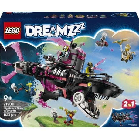 Конструктор LEGO DREAMZzz Страхітливий підводний човен «Акула» (71500)