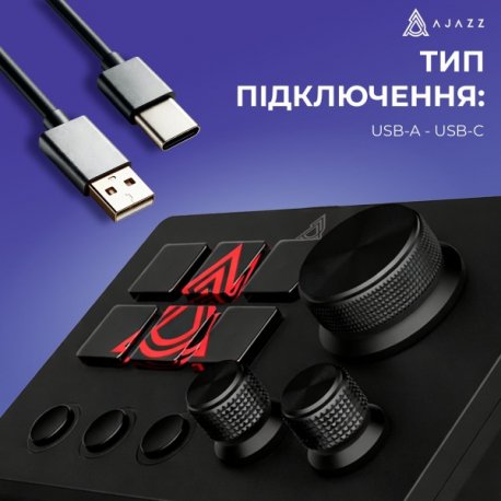 Контроллер Ajazz Stream Deck AKP03E-B USB Black (AKP03E-B)